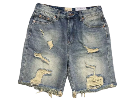 Drippy Summer Shorts - Distressed Blue