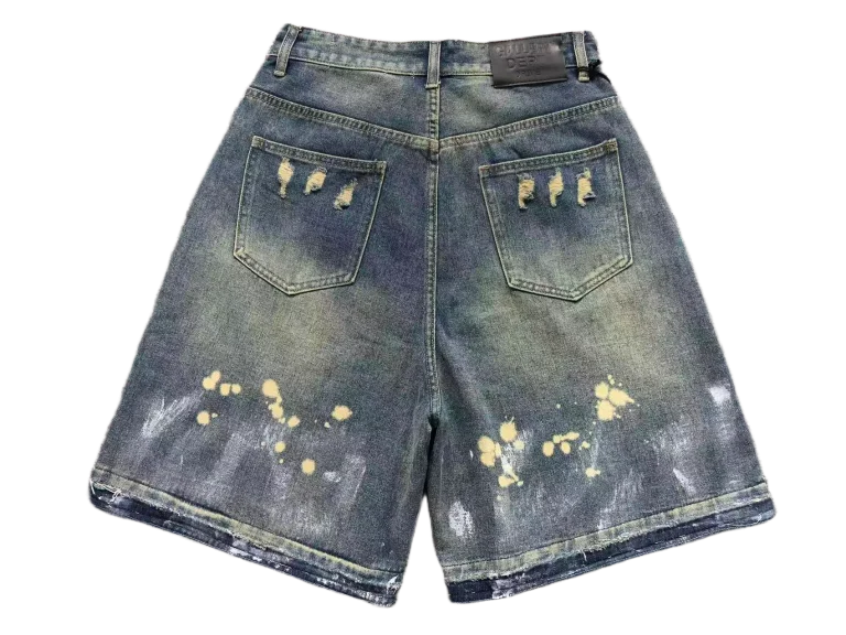 Drippy Summer Shorts - Painted Denim