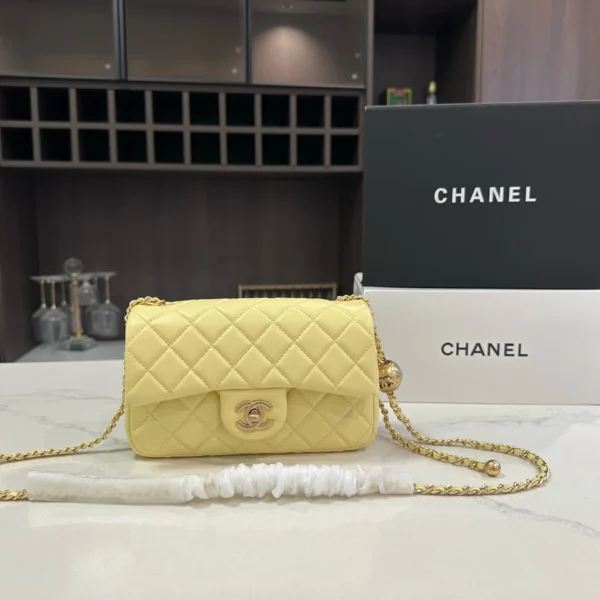 Chanel Classic Flap Bag with Gold Ball - Image 1
