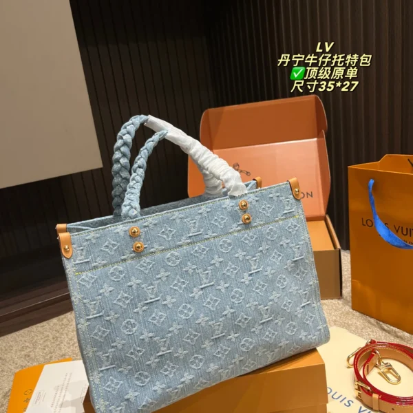 LV Demin Tote Bag - Image 1