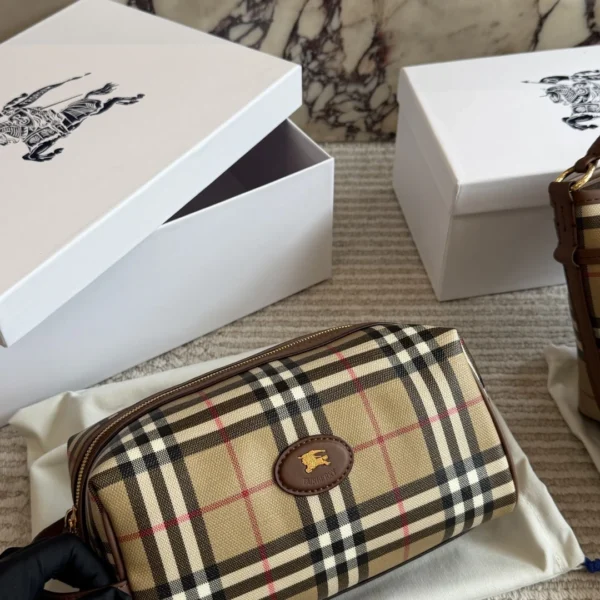 Burberry Check Makeup Bag - Image 1